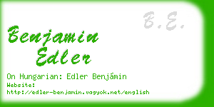 benjamin edler business card